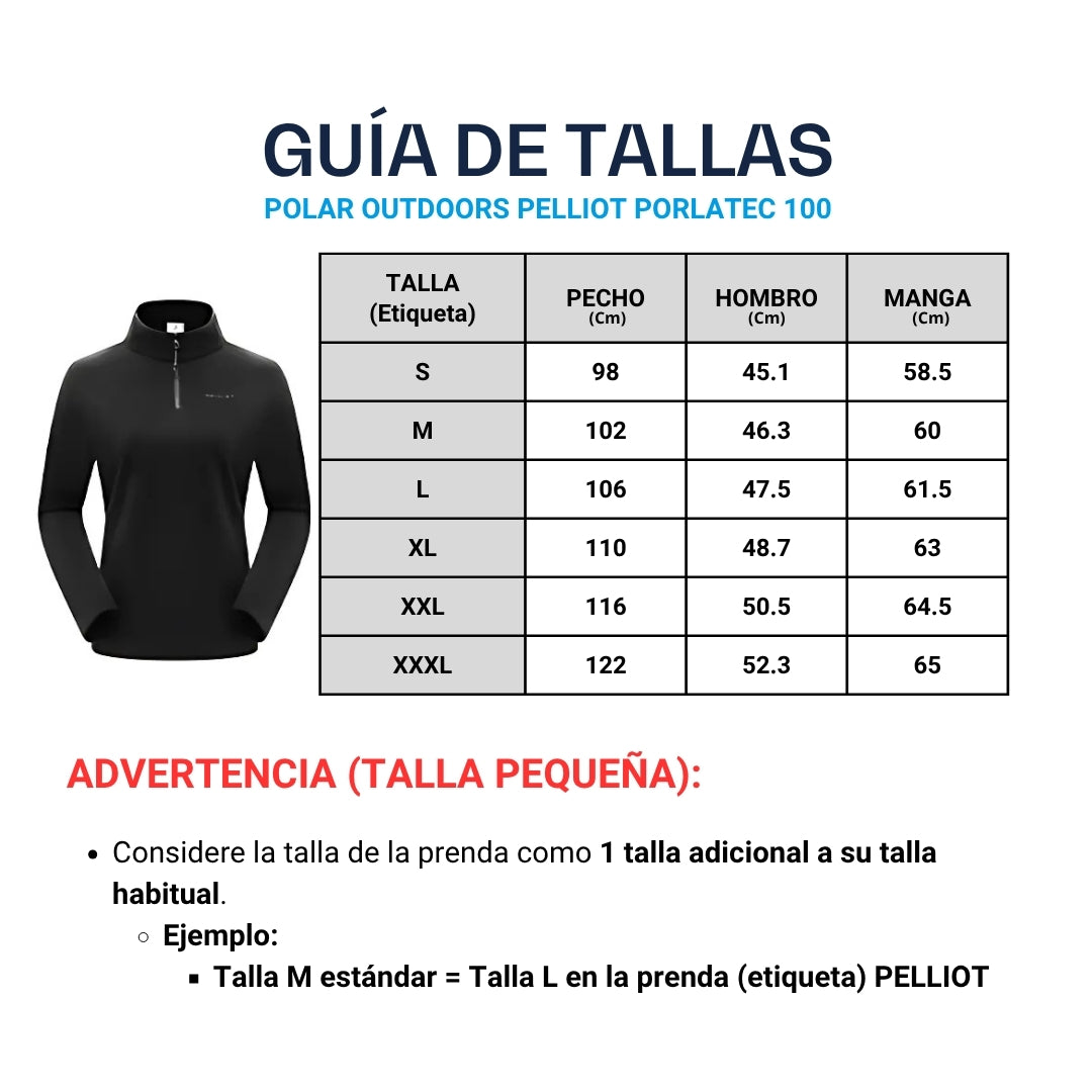 Polar Outdoors Fleece Pelliot Polartec 100G - TALLA PEQUEÑA
