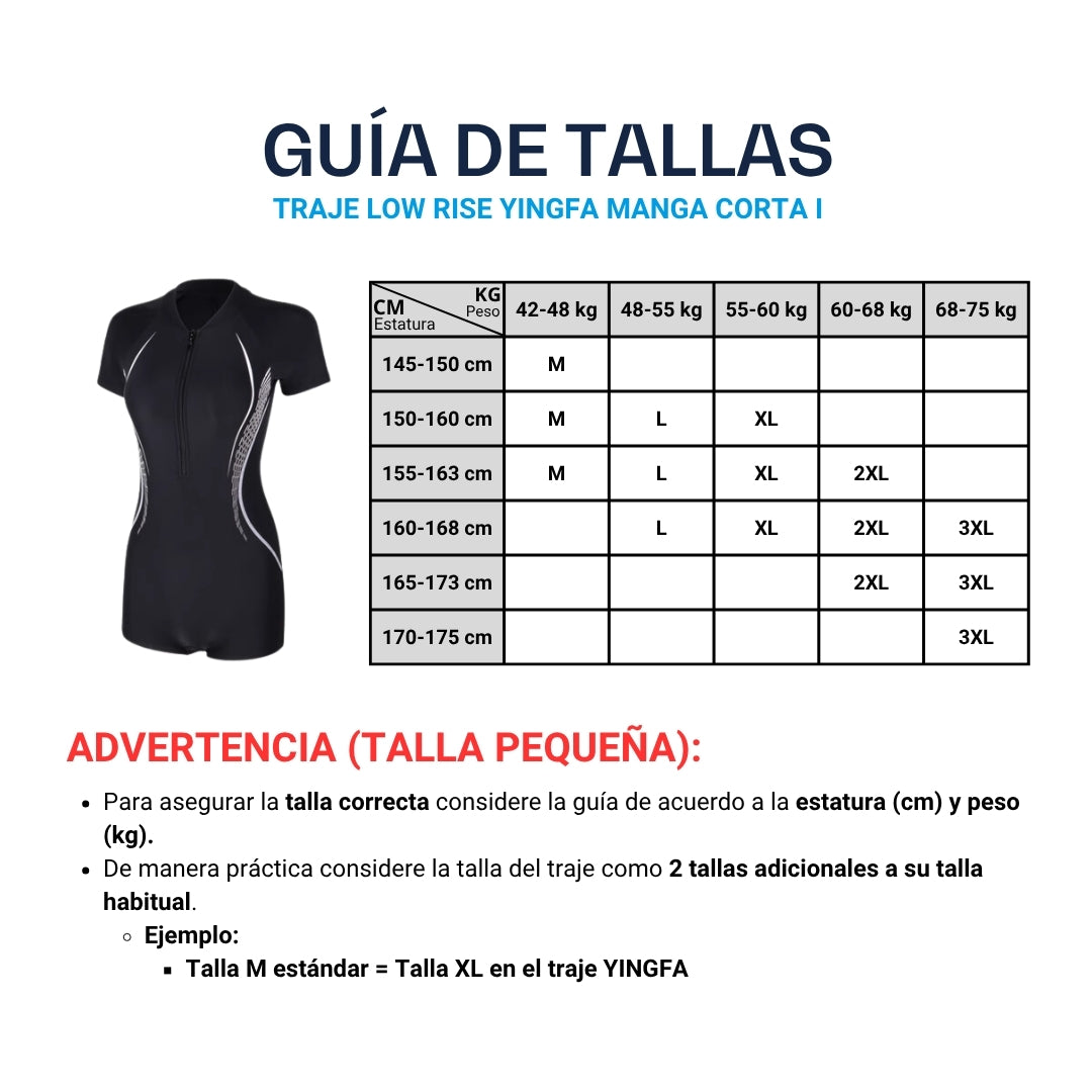 Traje Low Rise YINGFA Manga Corta I