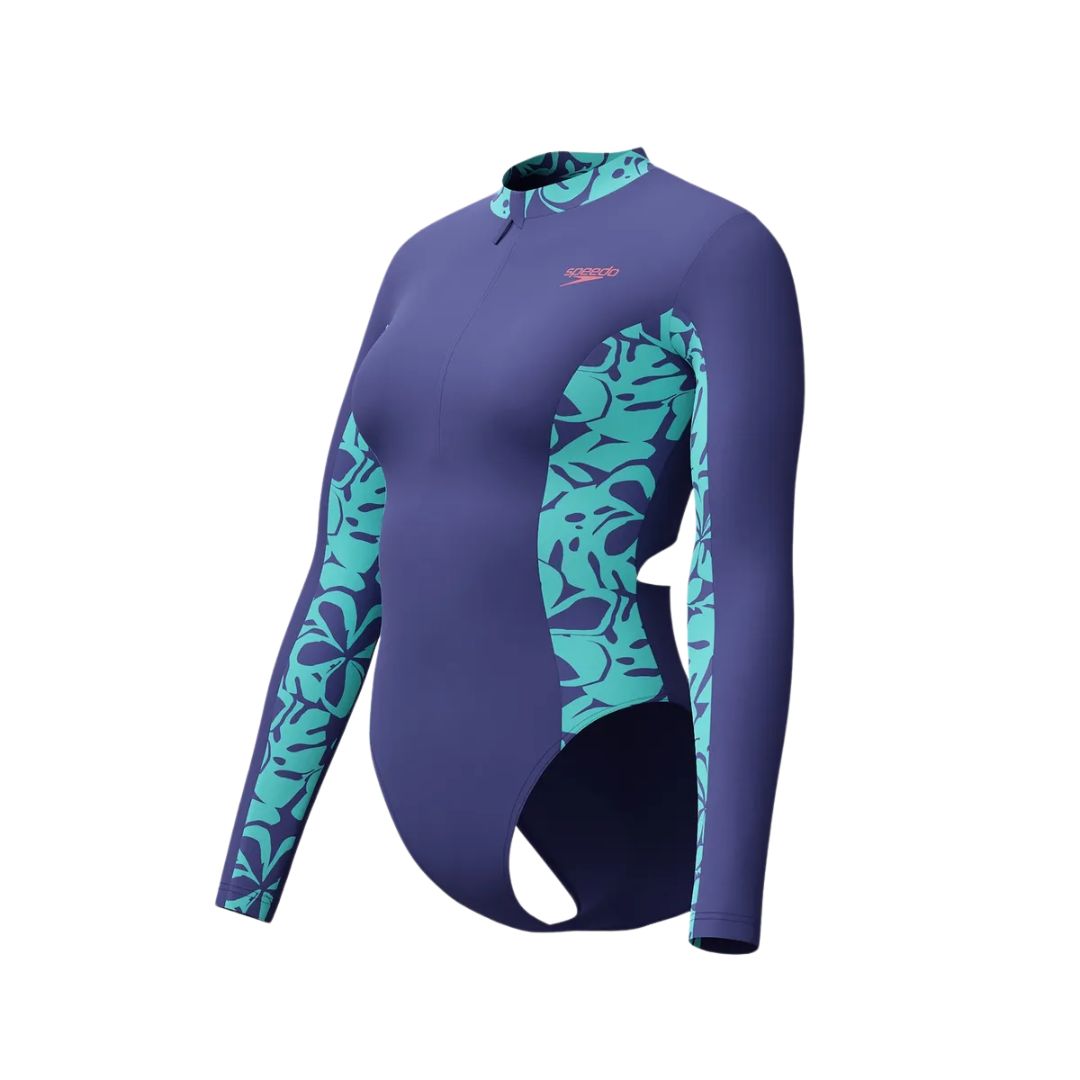 Traje Natacion Mujer SPEEDO Panel Manga Larga