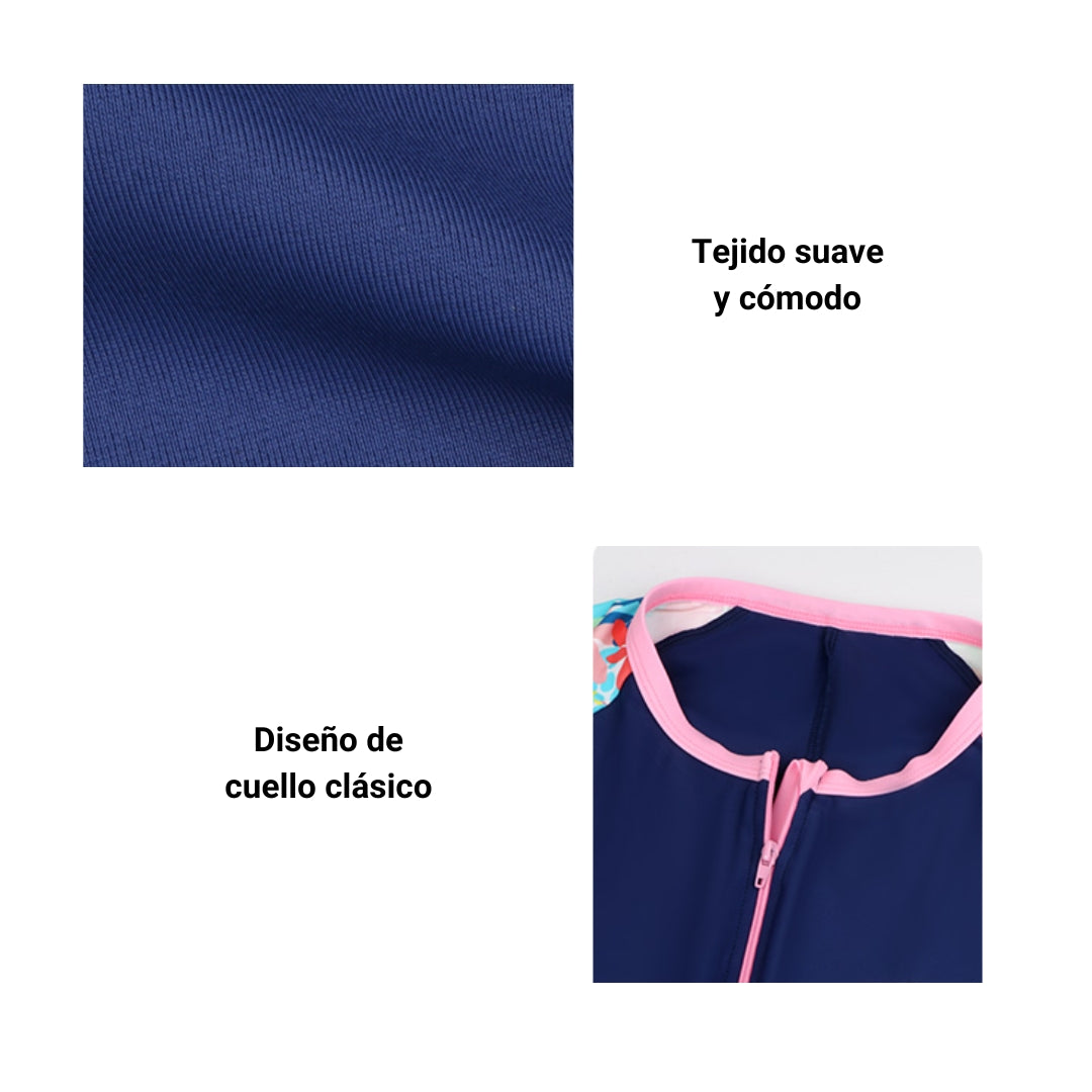 Traje Acuatico Niña YINGFA Low Rise Manga Corta