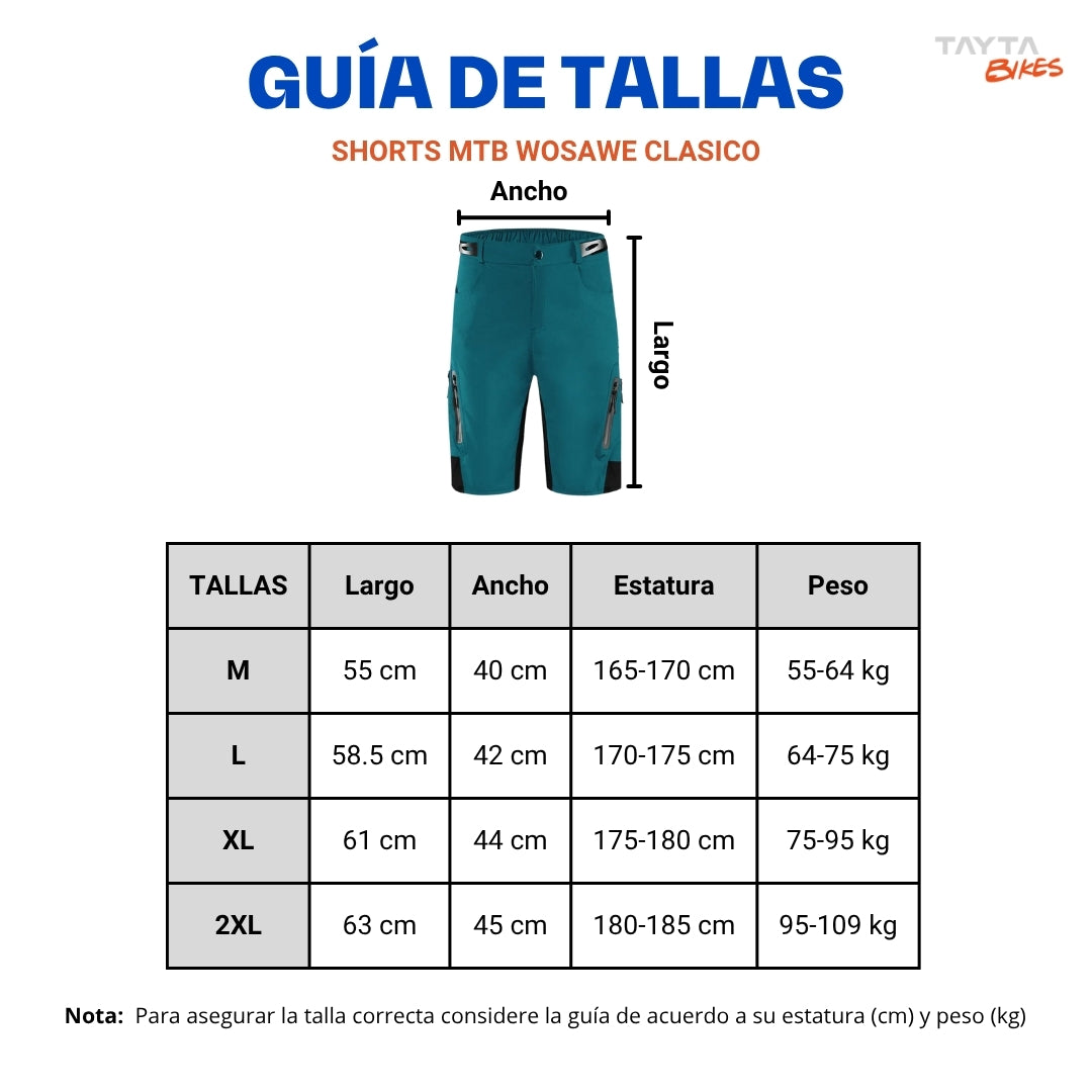 Shorts Mtb WOSAWE Clasico