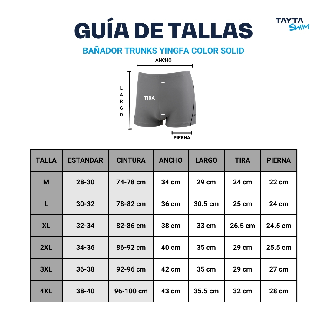 Bañador Trunks YINGFA Color Solid