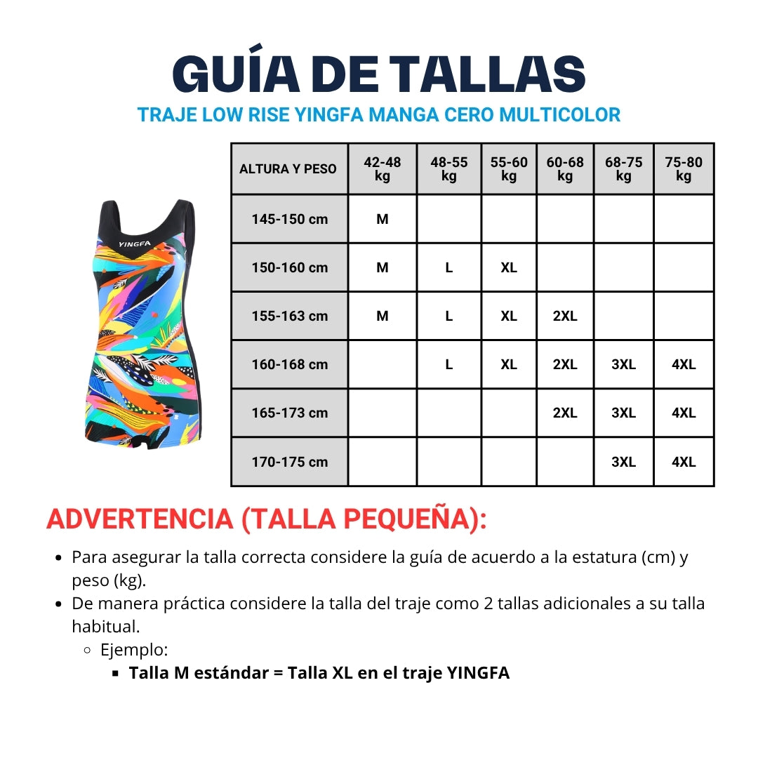 Traje Low Rise YINGFA Manga Cero Multicolor