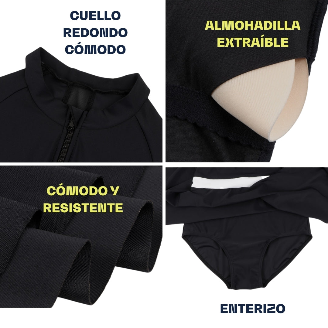 Traje Acuatico YINGFA Skirt Suit Manga Larga