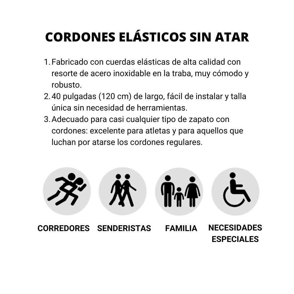 Cordones AONIJIE Con Seguro Para Zapatillas