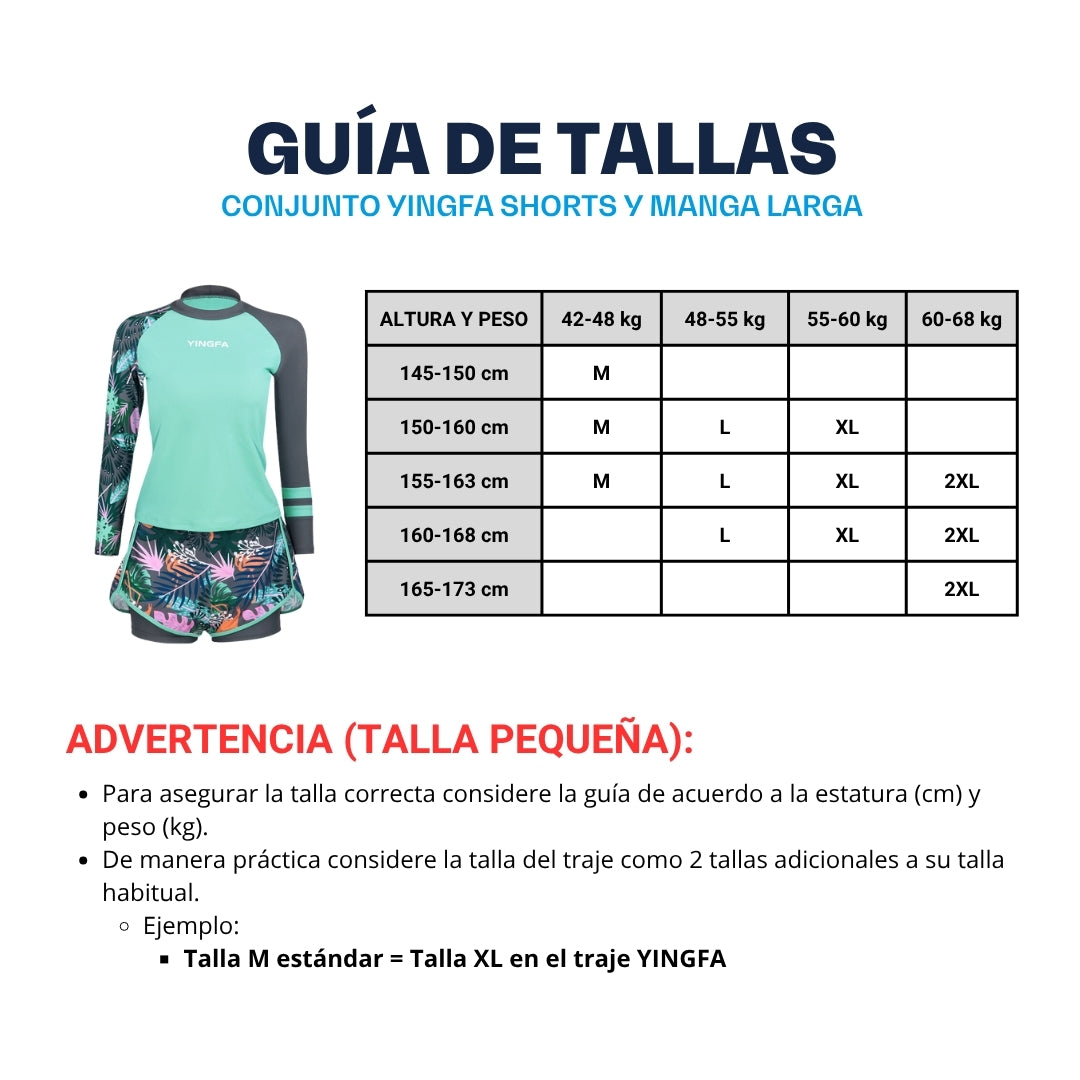 Conjunto YINGFA Shorts y Manga Larga