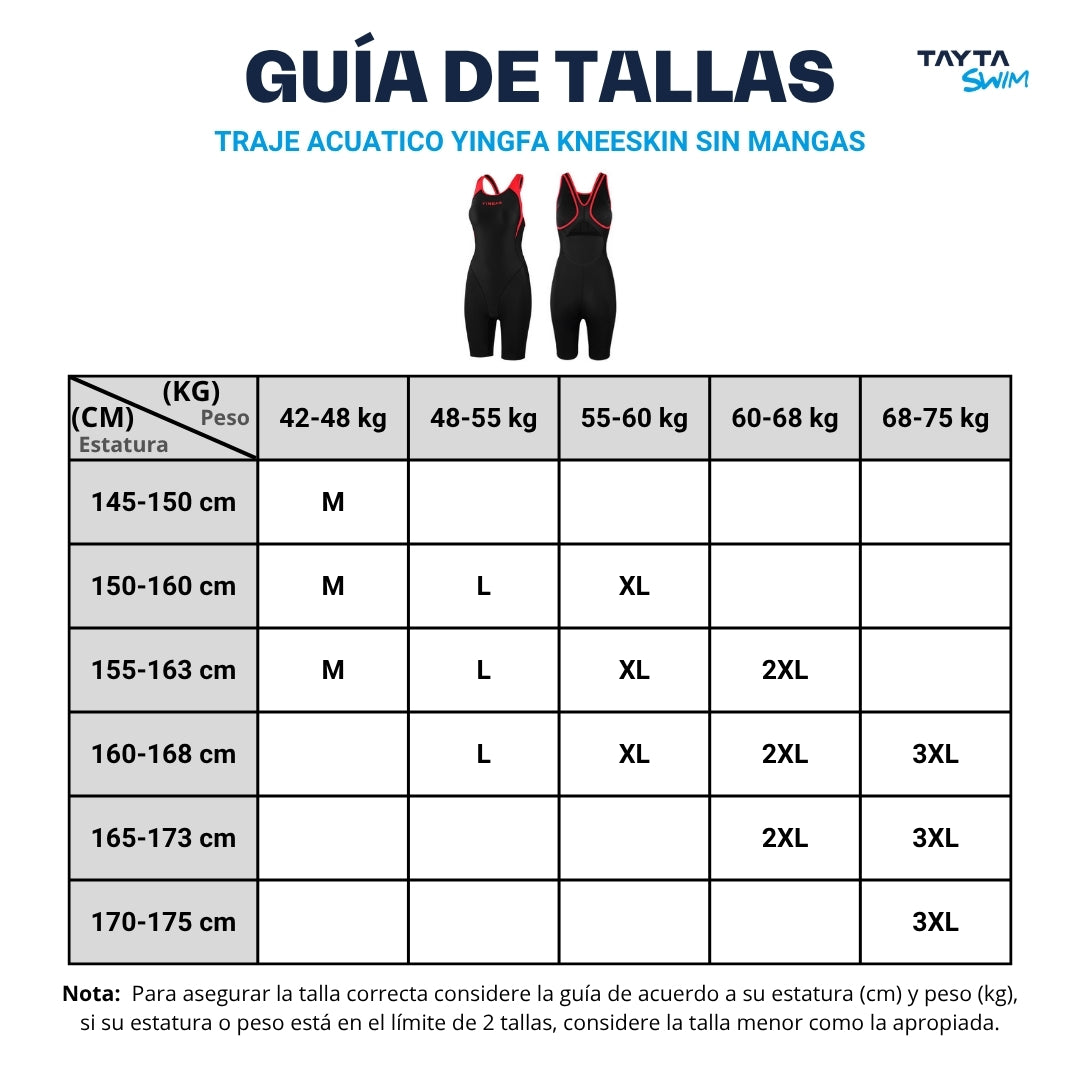 Traje Acuatico YINGFA Kneeskin Sin Mangas