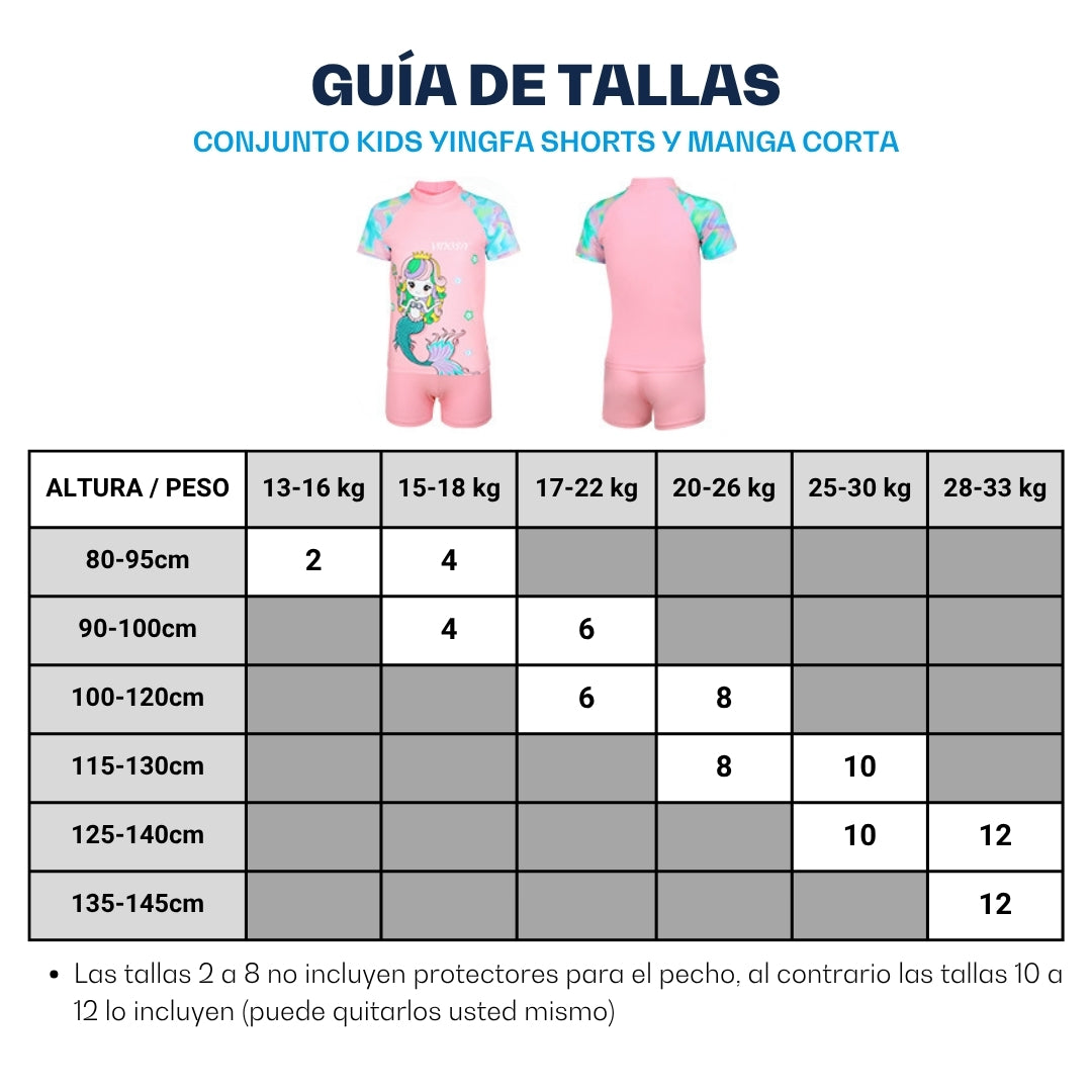 Conjunto Niña YINGFA Shorts y Manga Corta