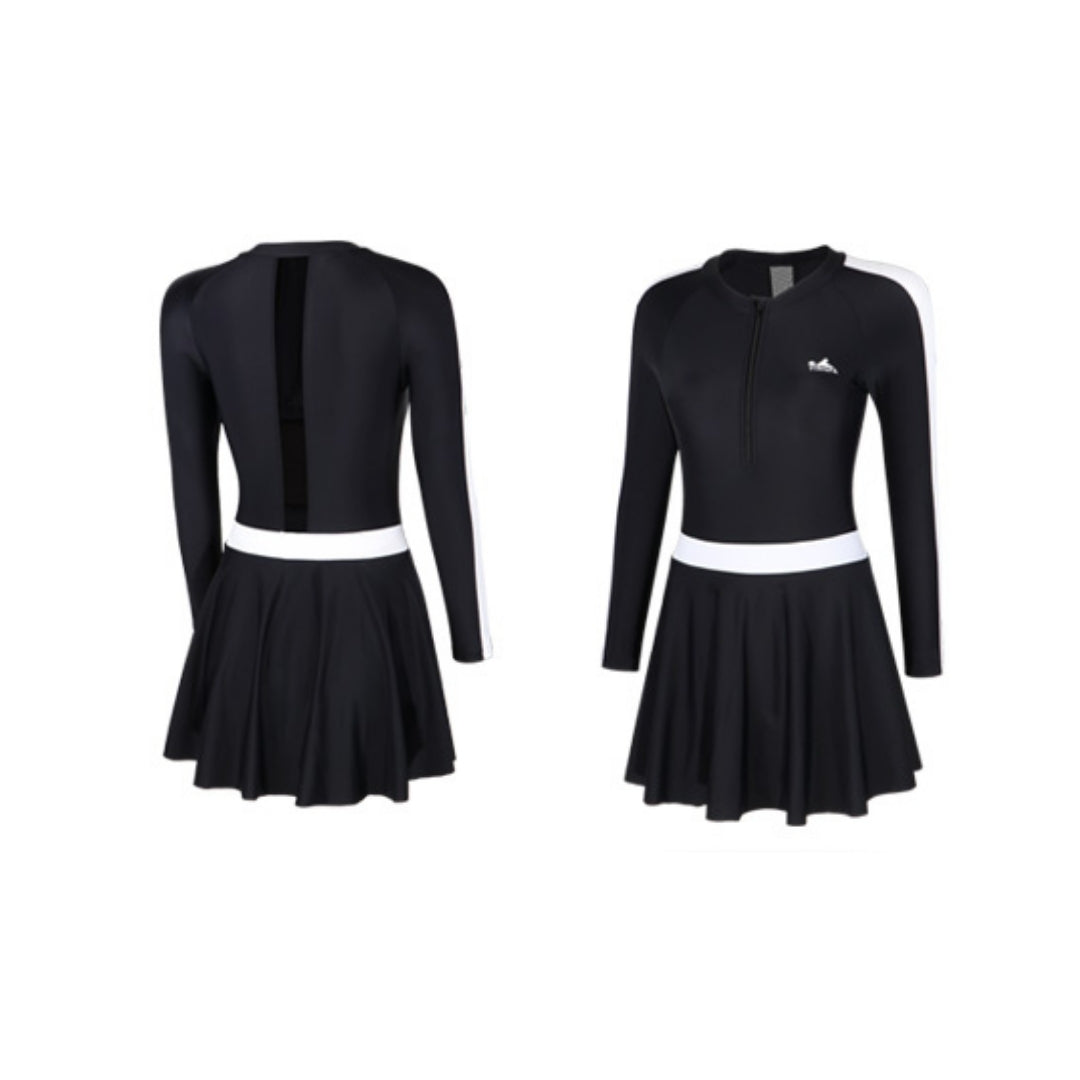Traje Acuatico YINGFA Skirt Suit Manga Larga