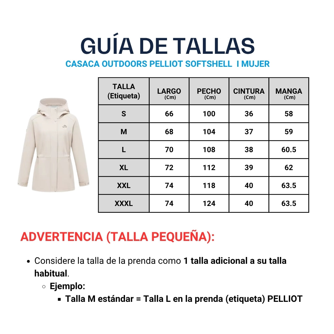 Casaca Outdoors PELLIOT Softshell Mujer - TALLA PEQUEÑA