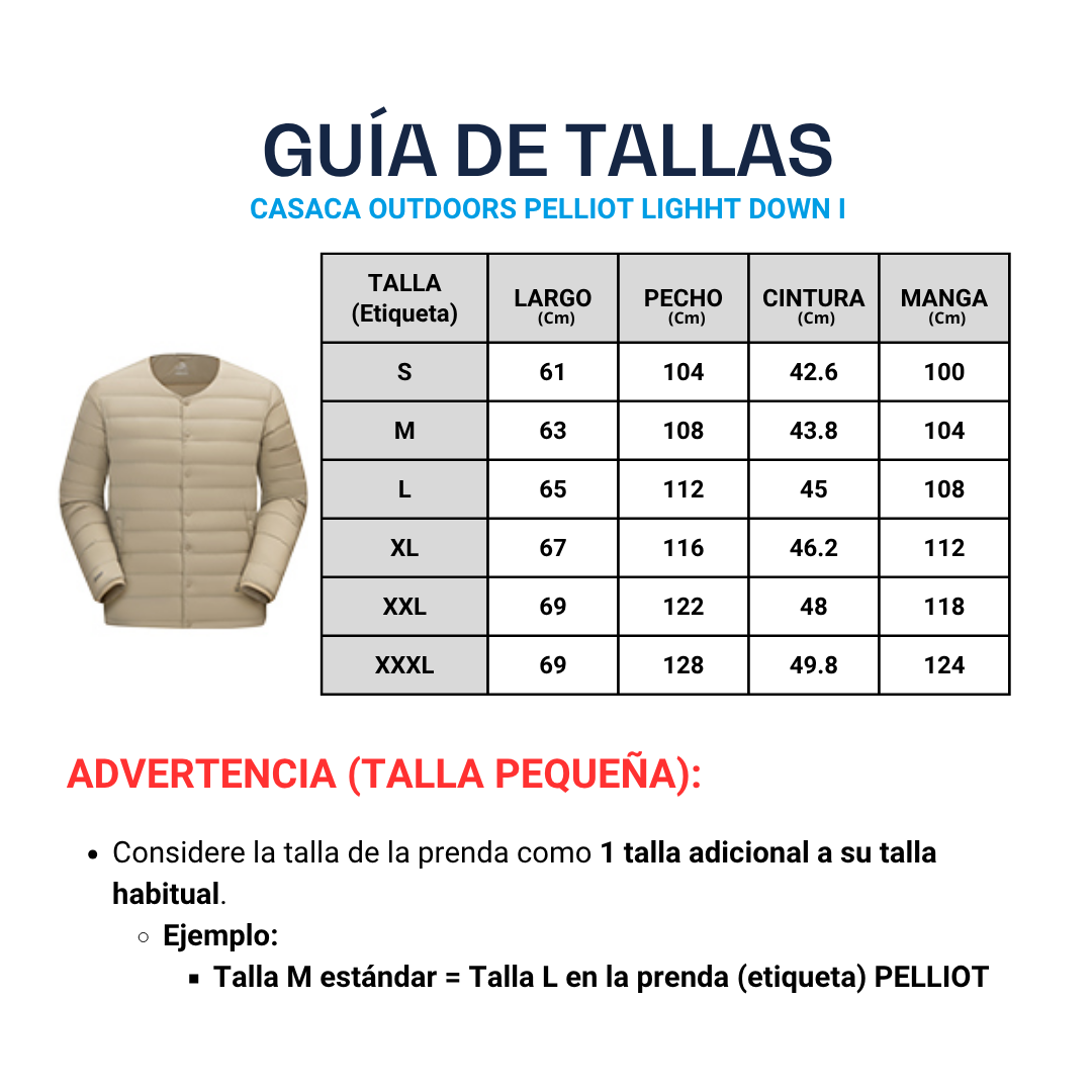 Casaca Outdoors PELLIOT Light Down I - TALLA PEQUEÑA