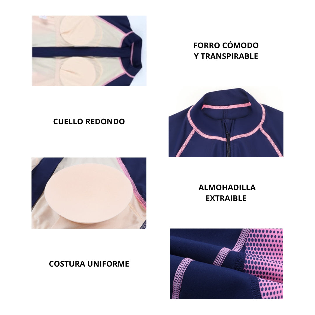 Traje Acuatico YINGFA Kneeskin Manga Larga