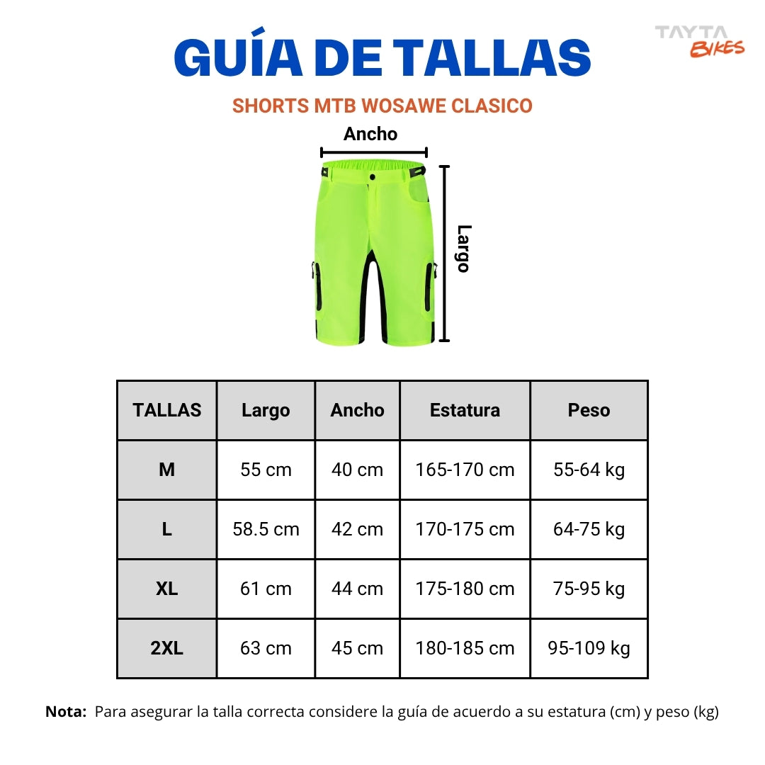 Shorts Mtb WOSAWE Clasico