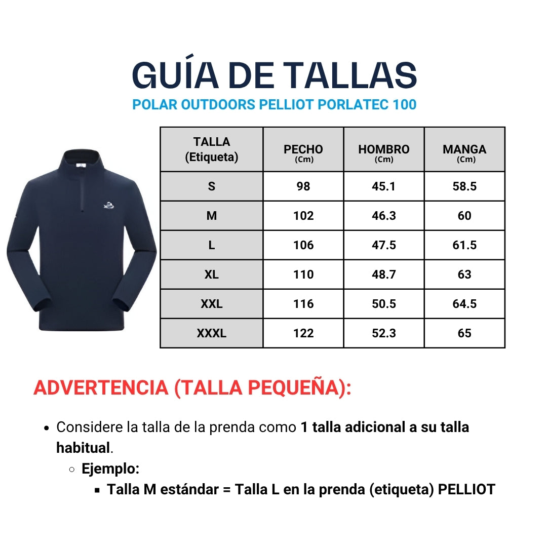 Polar Outdoors Fleece Pelliot Polartec 100G - TALLA PEQUEÑA
