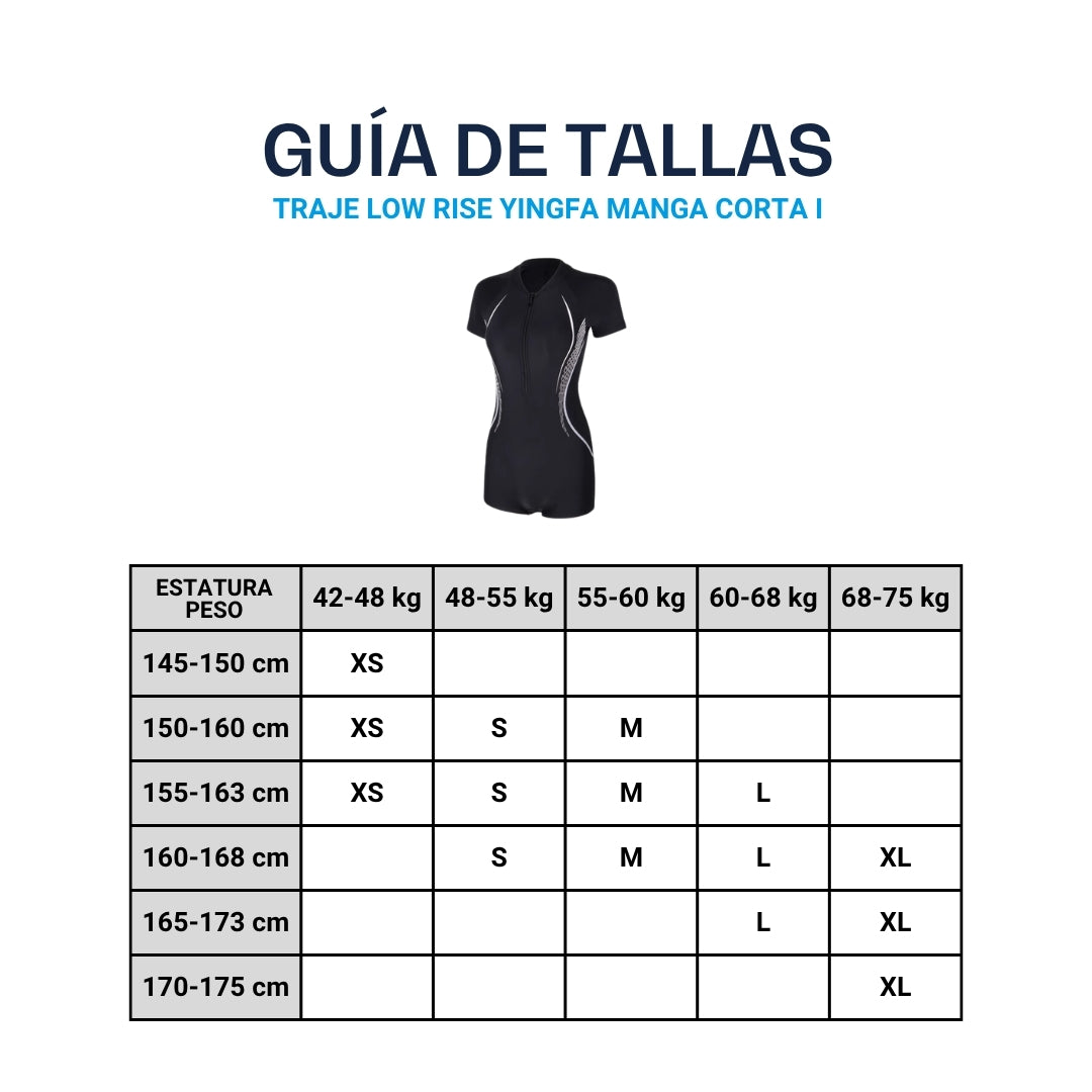 Traje De Baño YINGFA Low Rise Manga Corta I
