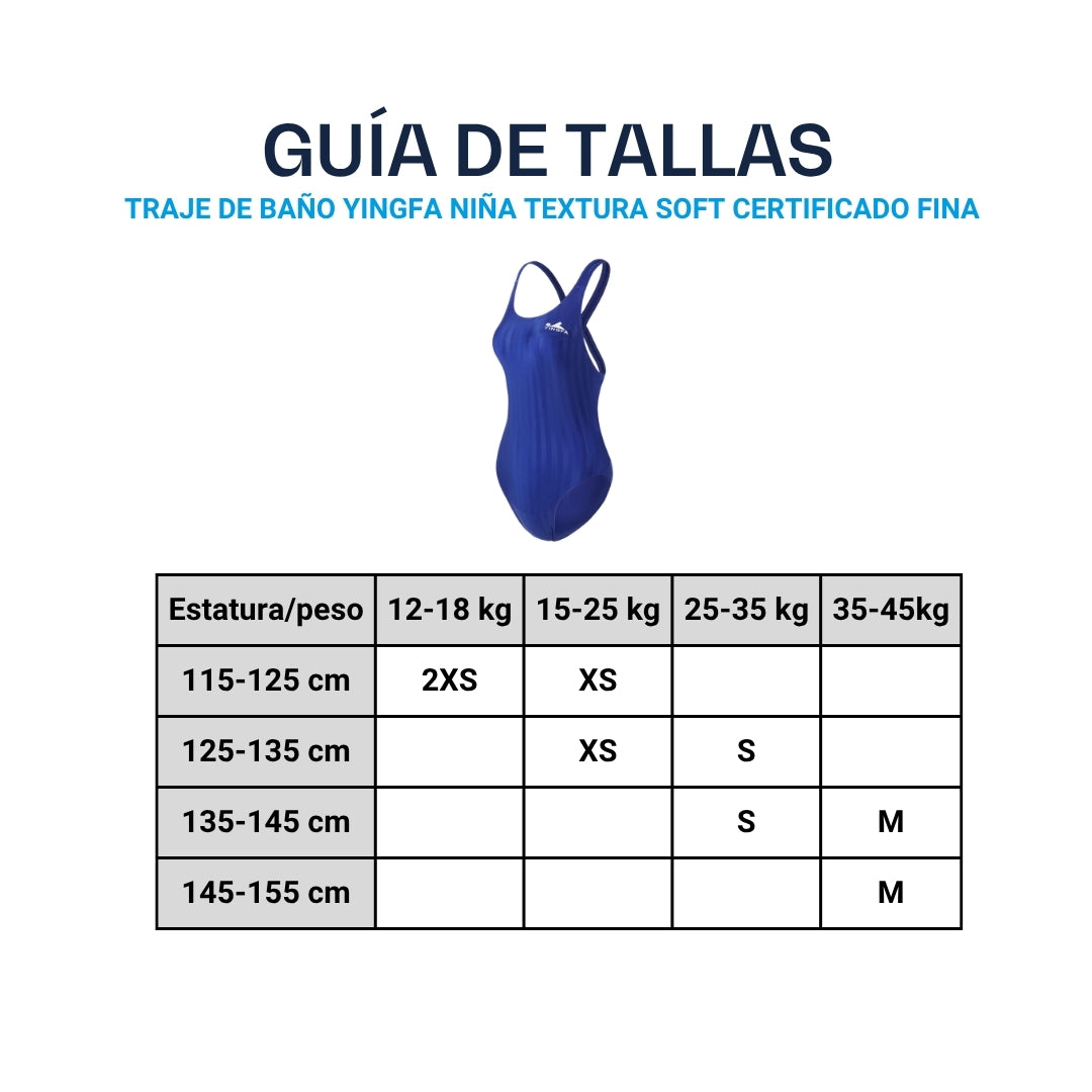 Traje de Baño Niña YINGFA One Piece Soft Certificado Fina