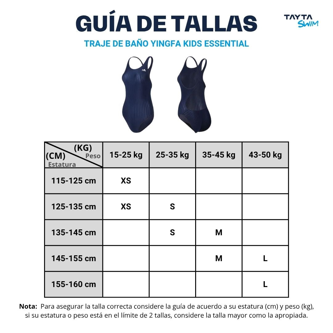Traje de Baño Niña YINGFA One Piece Essential