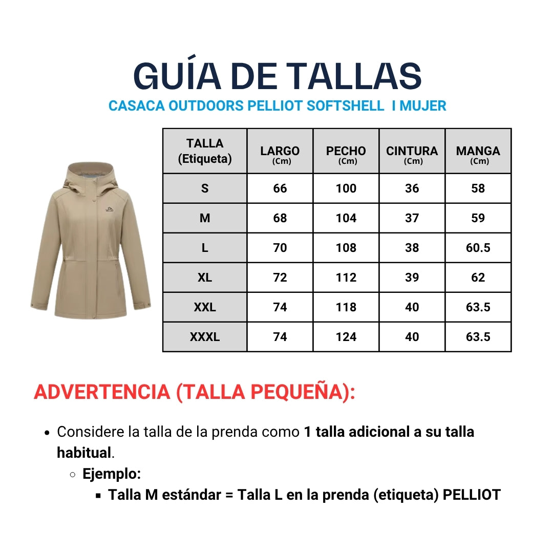 Casaca Outdoors PELLIOT Softshell Mujer - TALLA PEQUEÑA