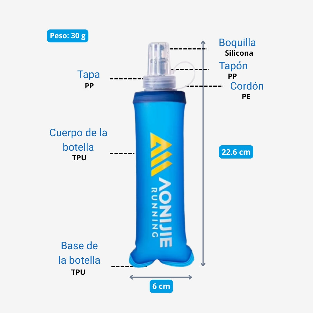 Botella Blanda AONIJIE Soft Flask Tapa 250ml