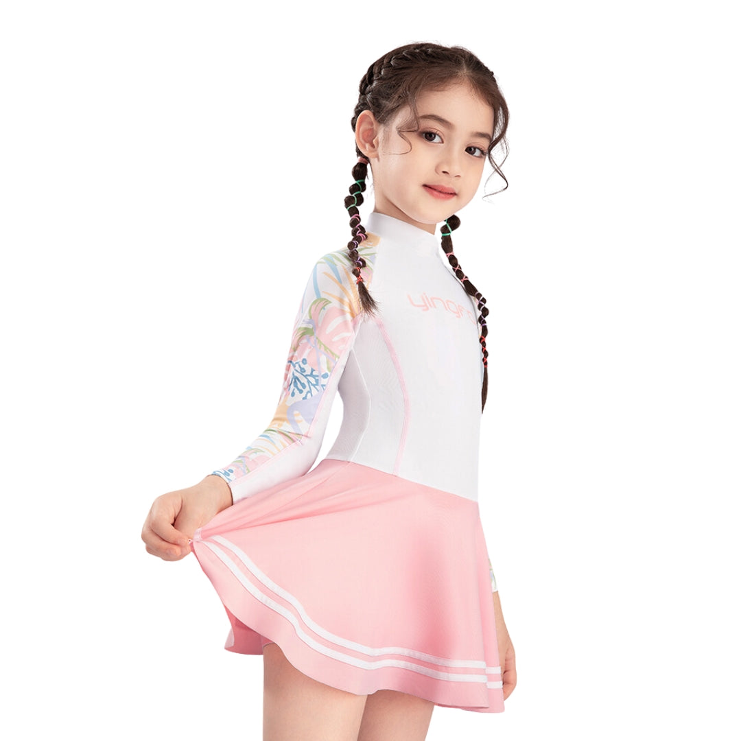 Traje Acuático Kids YINGFA Skirt Suit Manga Larga