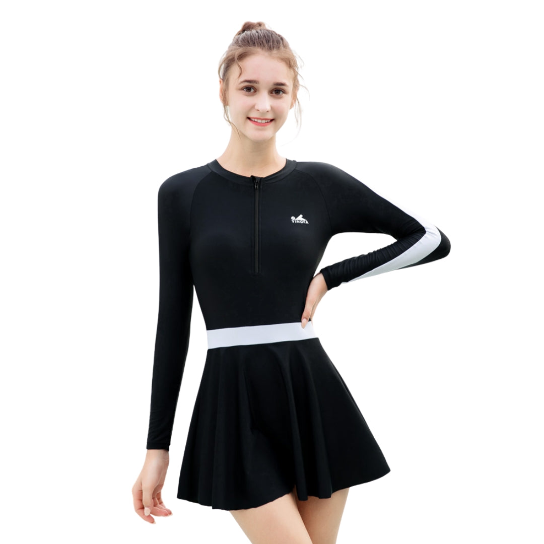 Traje Acuatico YINGFA Skirt Suit Manga Larga