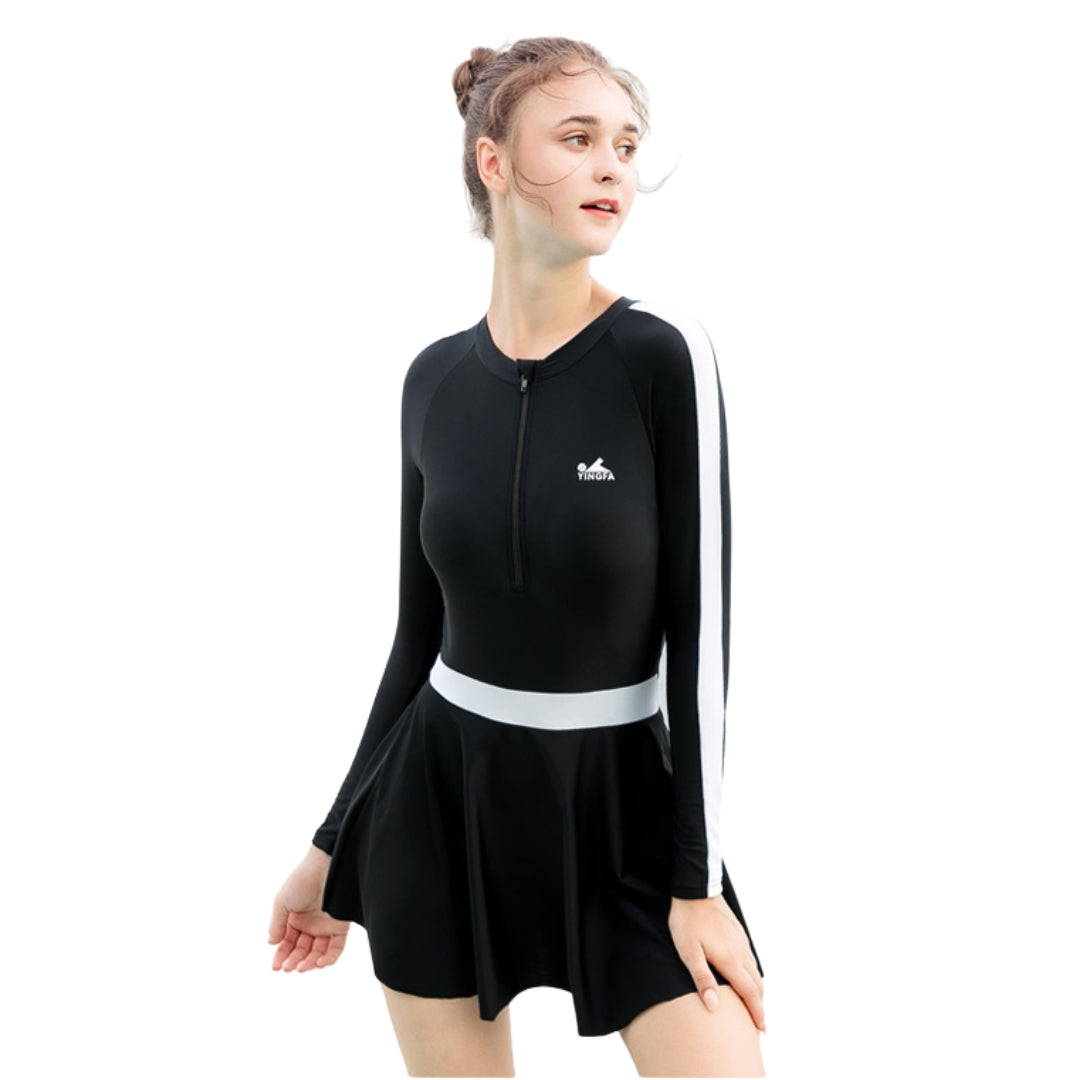 Traje Acuatico YINGFA Skirt Suit Manga Larga