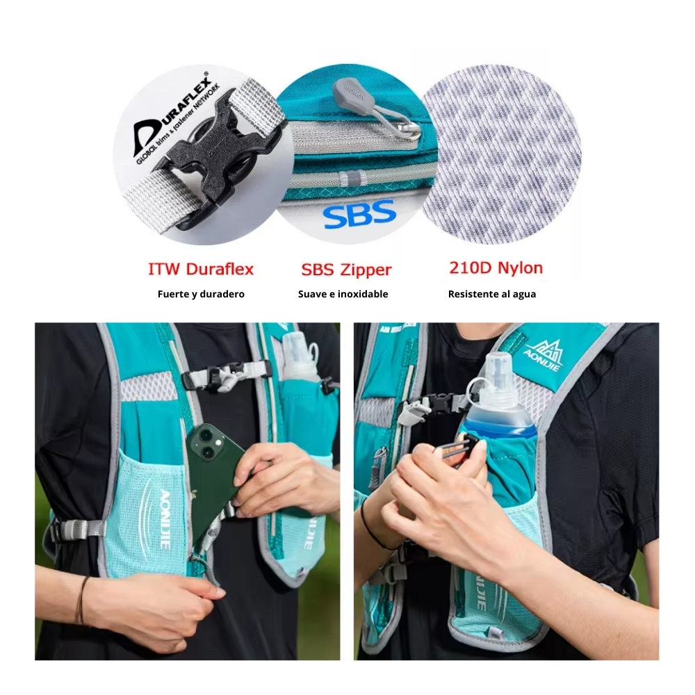 Chaleco Hidratación AONIJIE Upgraded 5L