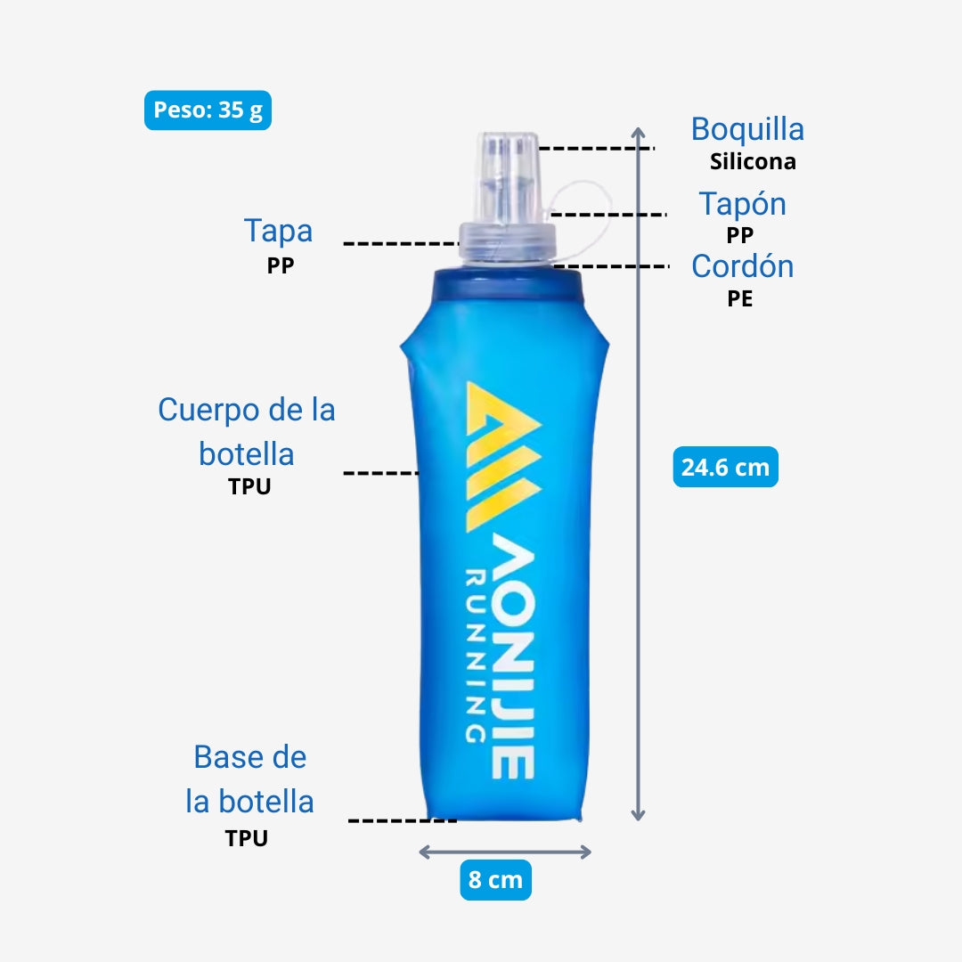 Botella Blanda AONIJIE Soft Flask Tapa 500ml