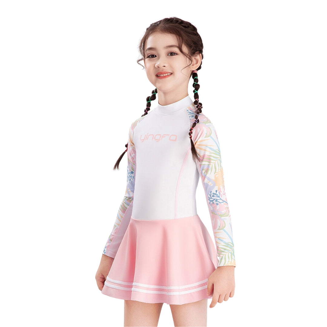 Traje Acuático Niña YINGFA Skirt Suit Manga Larga