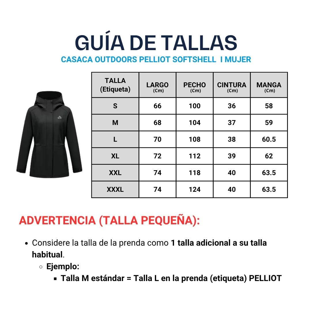 Casaca Outdoors PELLIOT Softshell Mujer - TALLA PEQUEÑA
