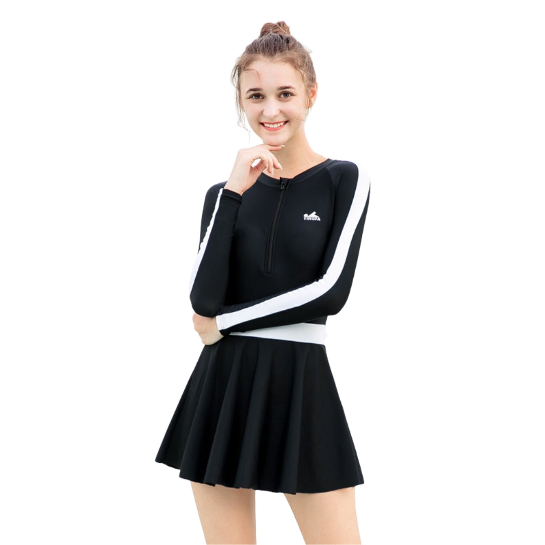 Traje Acuatico YINGFA Skirt Suit Manga Larga