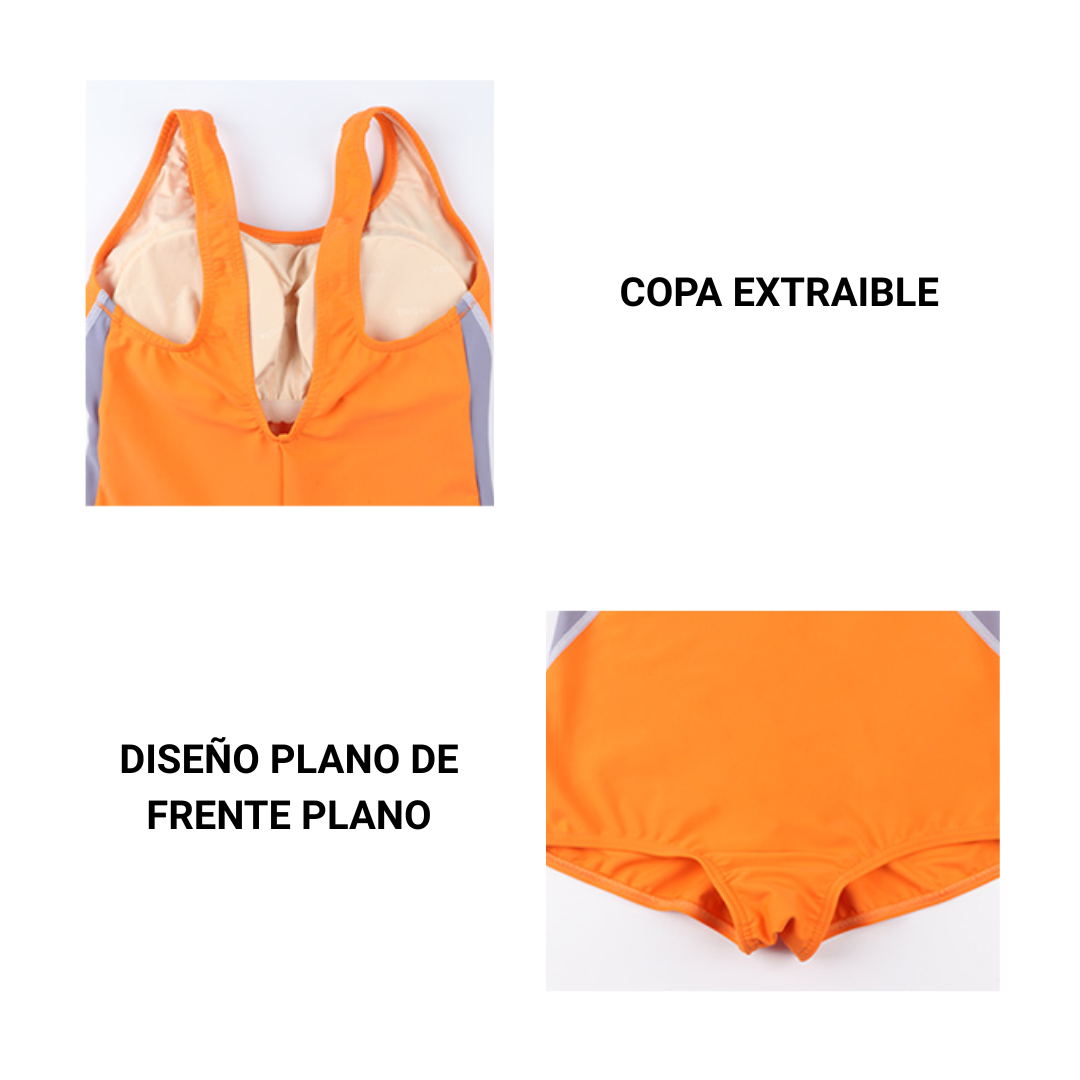 Traje De Baño YINGFA One Piece Orange