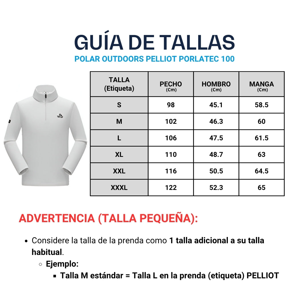 Polar Outdoors Fleece Pelliot Polartec 100G - TALLA PEQUEÑA