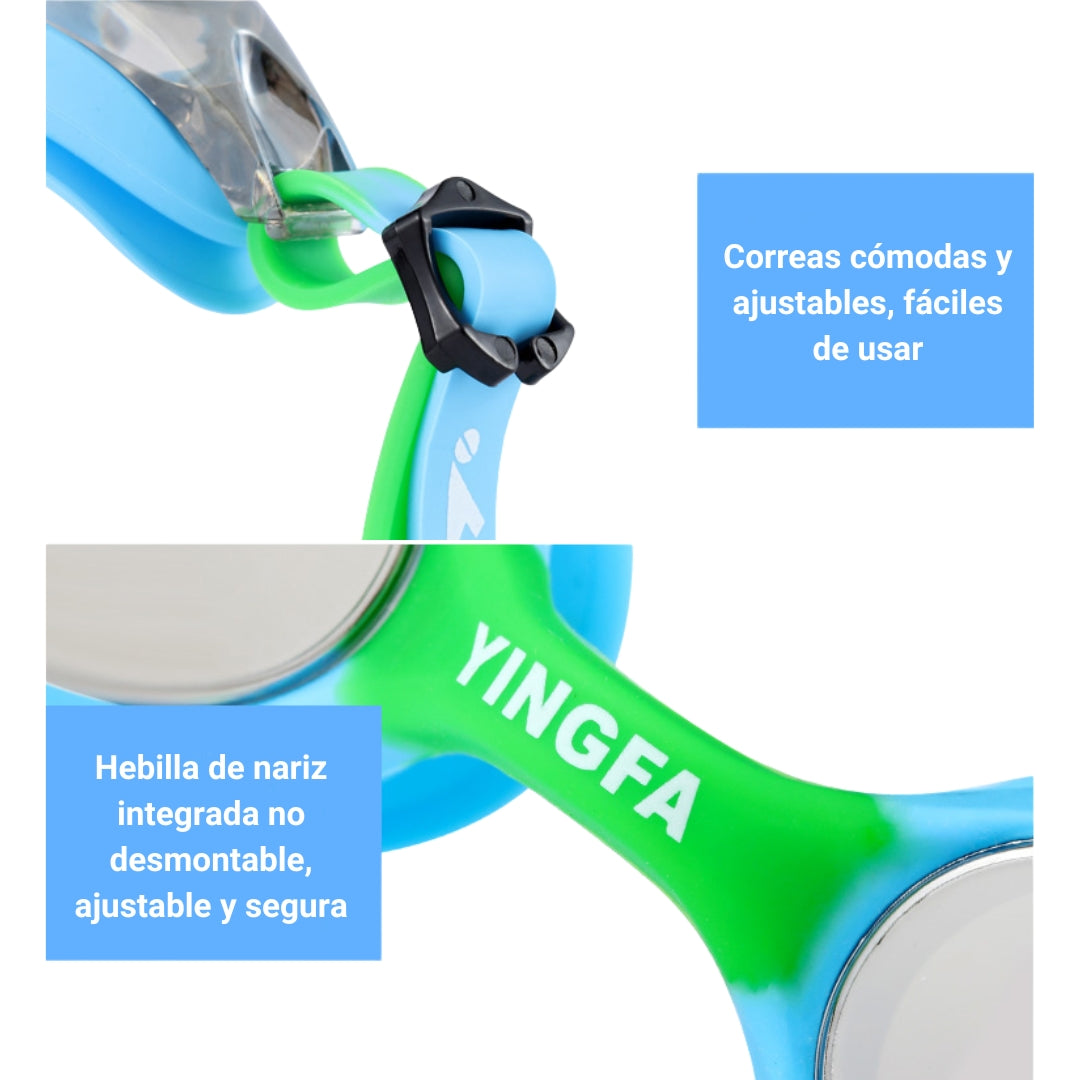 Lentes Kids YINGFA Colorful Antiniebla Espejo Anti-UV