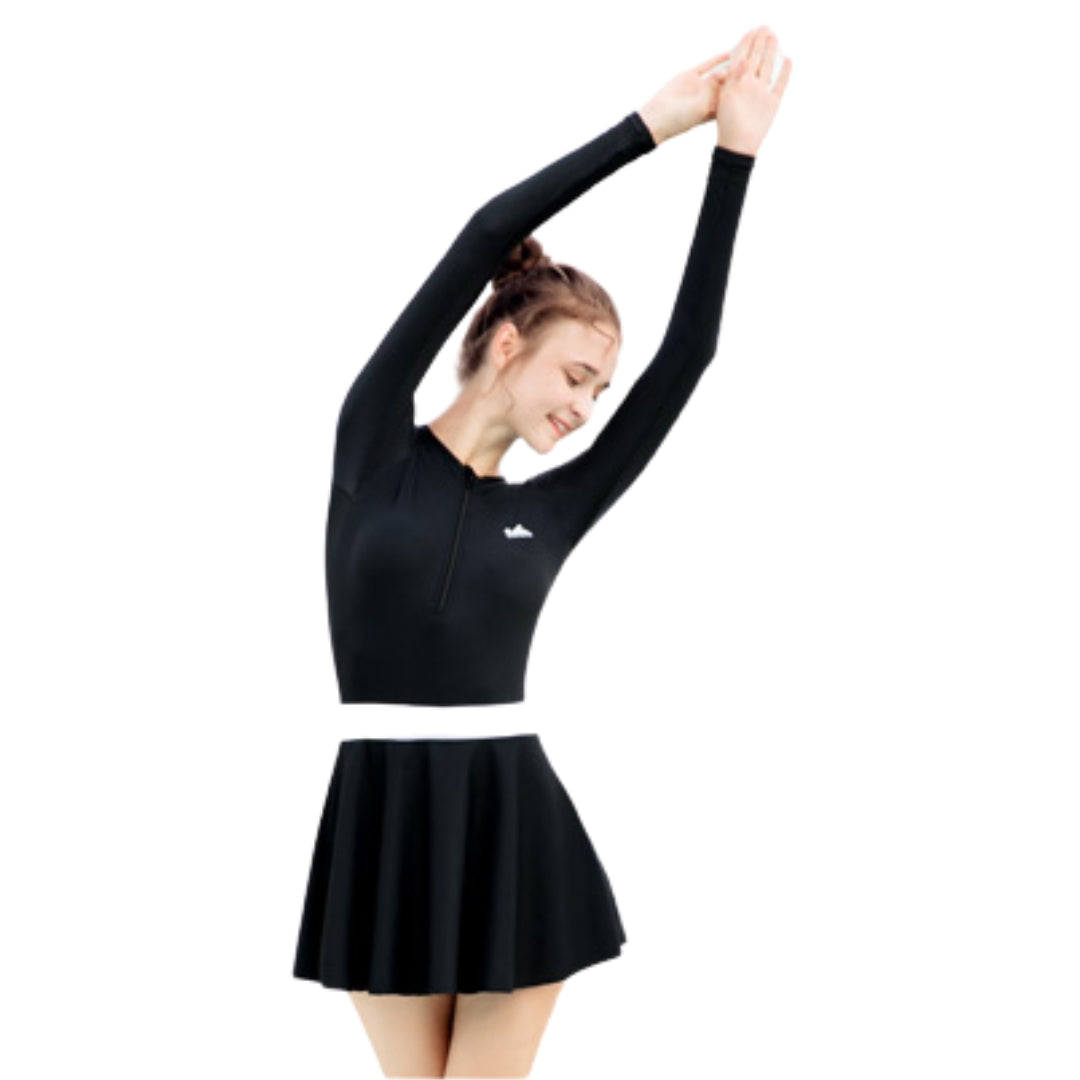 Traje Acuatico YINGFA Skirt Suit Manga Larga