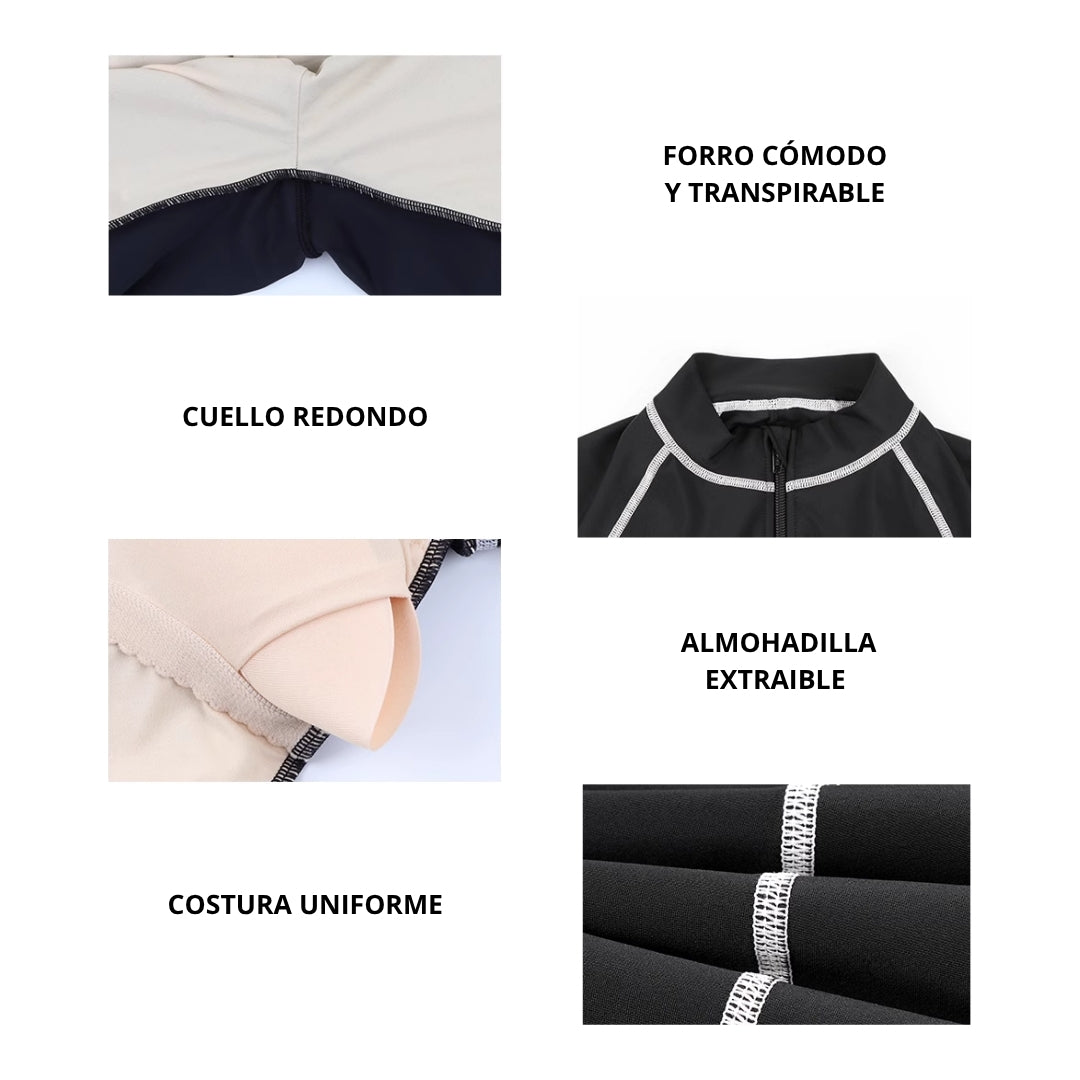 Traje Acuatico YINGFA Kneeskin Manga Larga