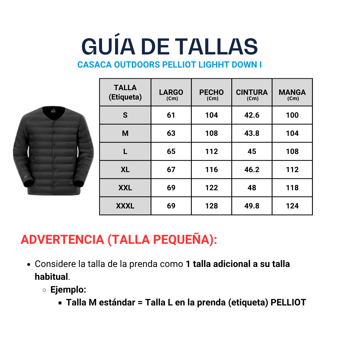 Casaca Outdoors PELLIOT Light Down I - TALLA PEQUEÑA
