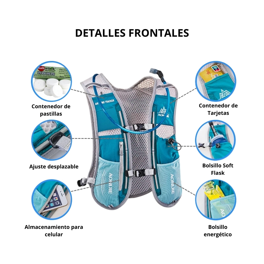 Chaleco Hidratación AONIJIE Upgraded 5L