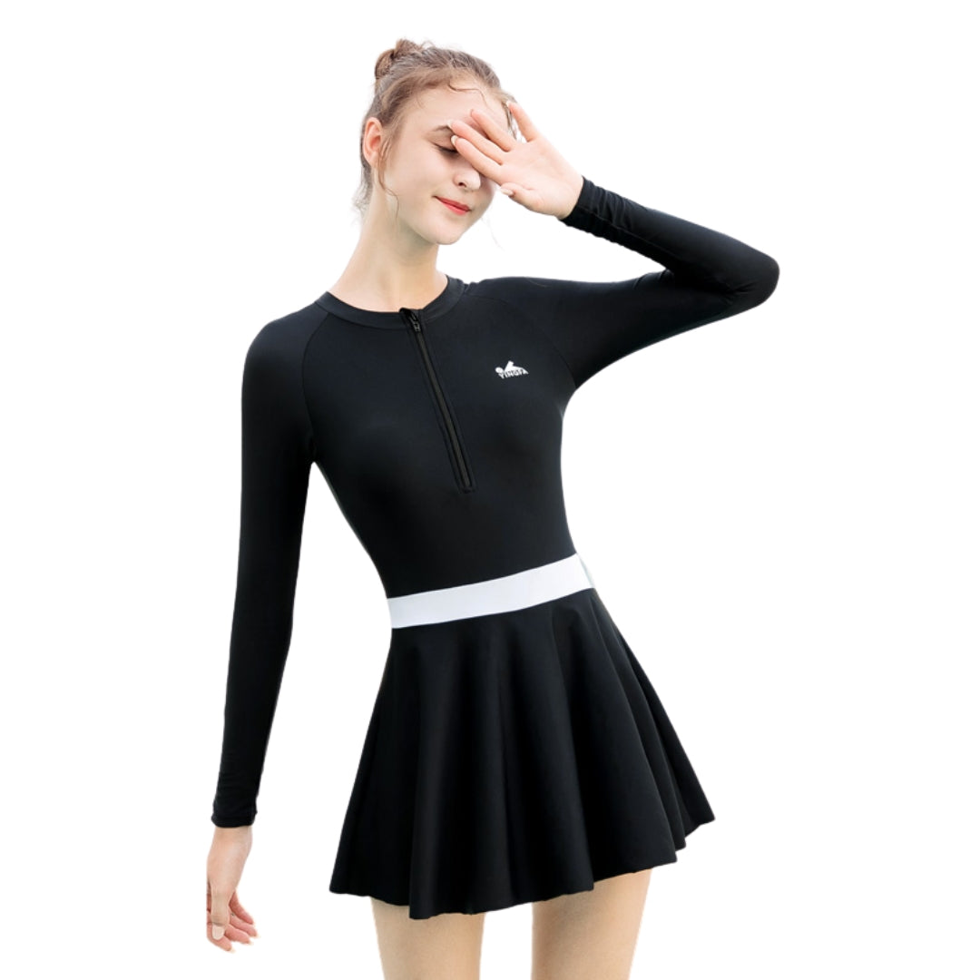 Traje Acuatico YINGFA Skirt Suit Manga Larga