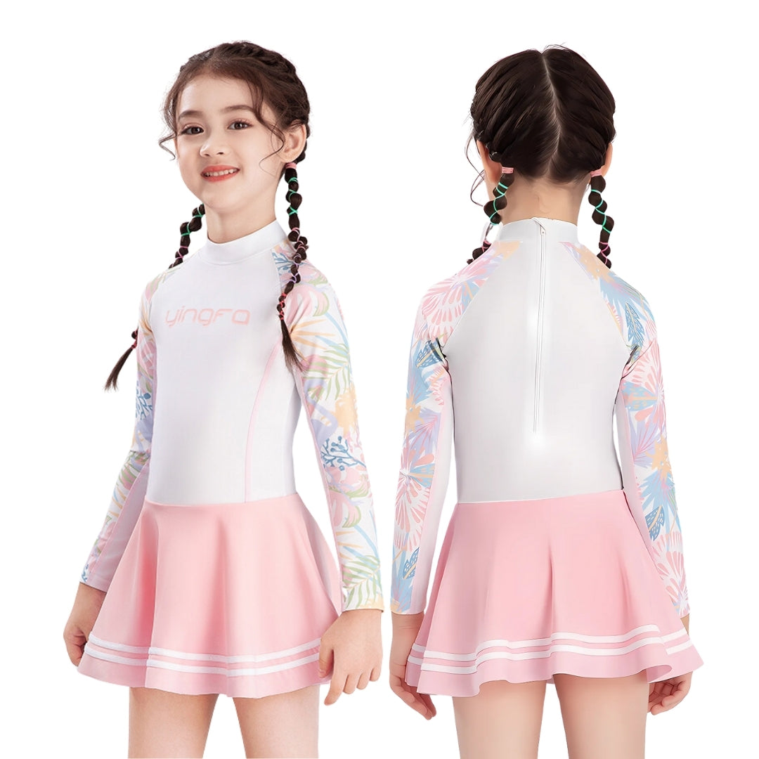 Traje Acuático Niña YINGFA Skirt Suit Manga Larga
