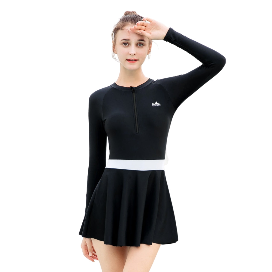 Traje Acuatico YINGFA Skirt Suit Manga Larga
