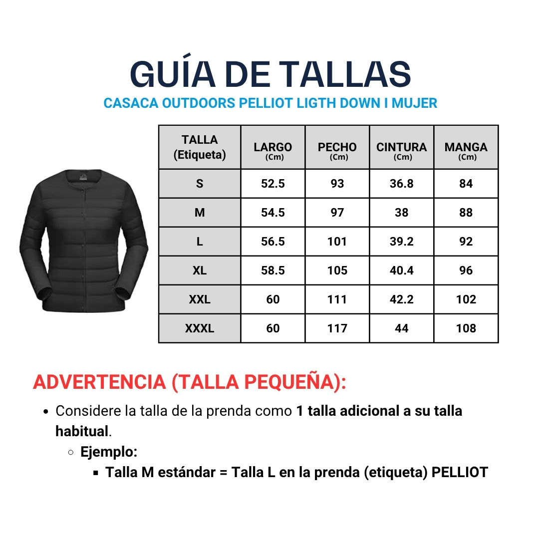 Casaca Outdoors PELLIOT Light Down I Mujer - TALLA PEQUEÑA