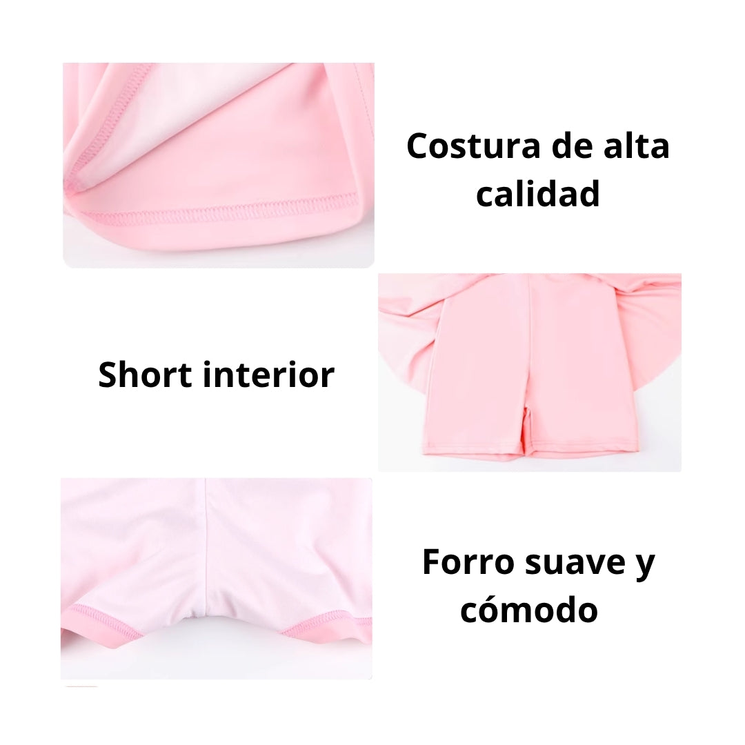 Traje Acuático Niña YINGFA Skirt Suit Manga Larga