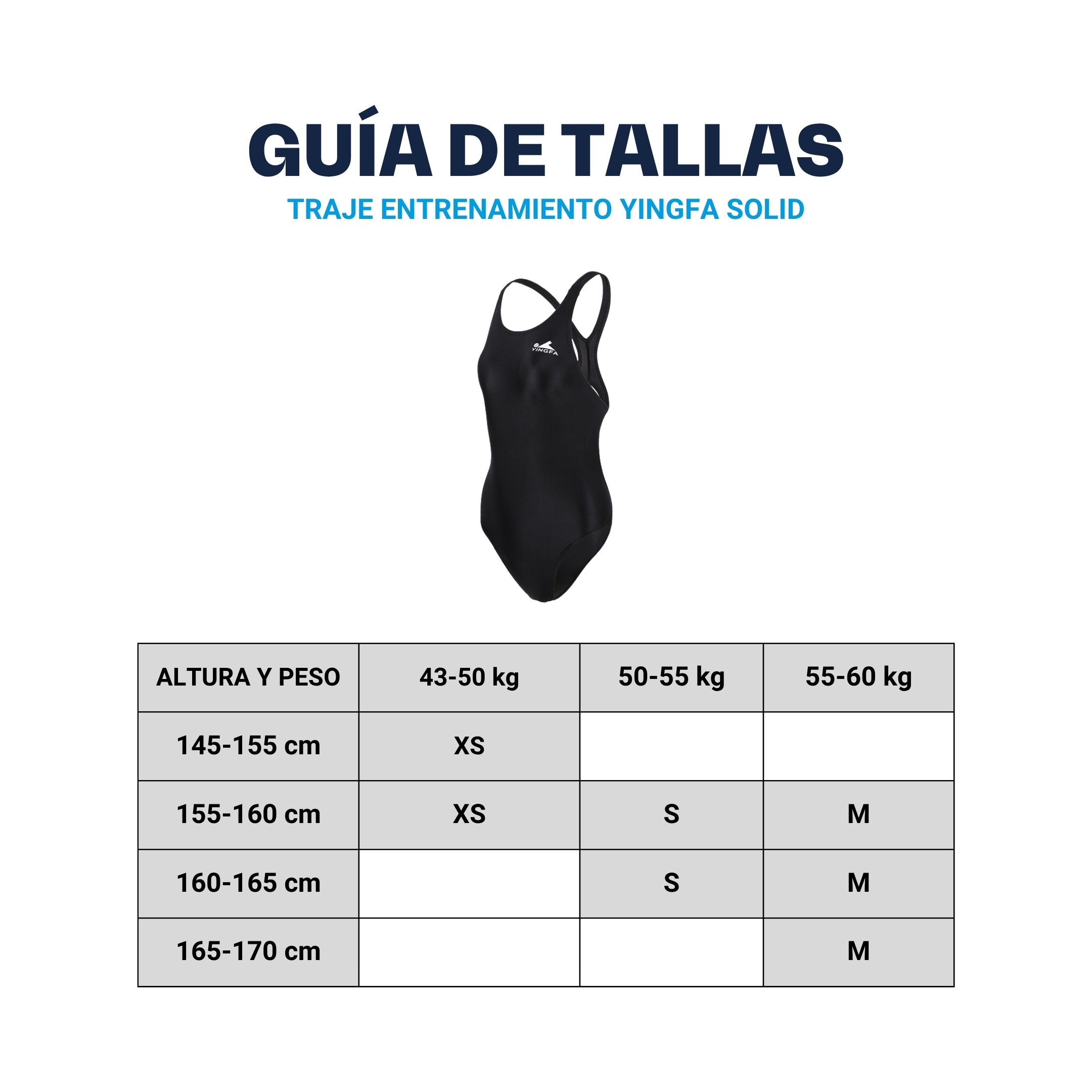 Traje De Natación Entrenamiento YINGFA Solid
