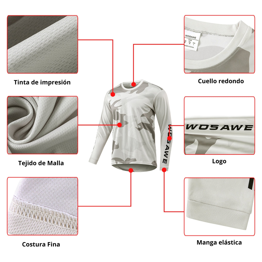Jersey MTB WOSAWE Camuflaje