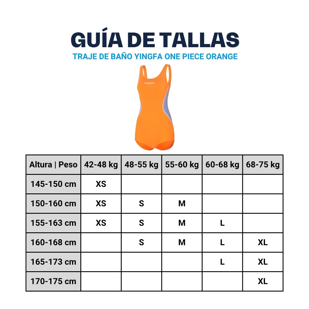 Traje De Baño YINGFA One Piece Orange