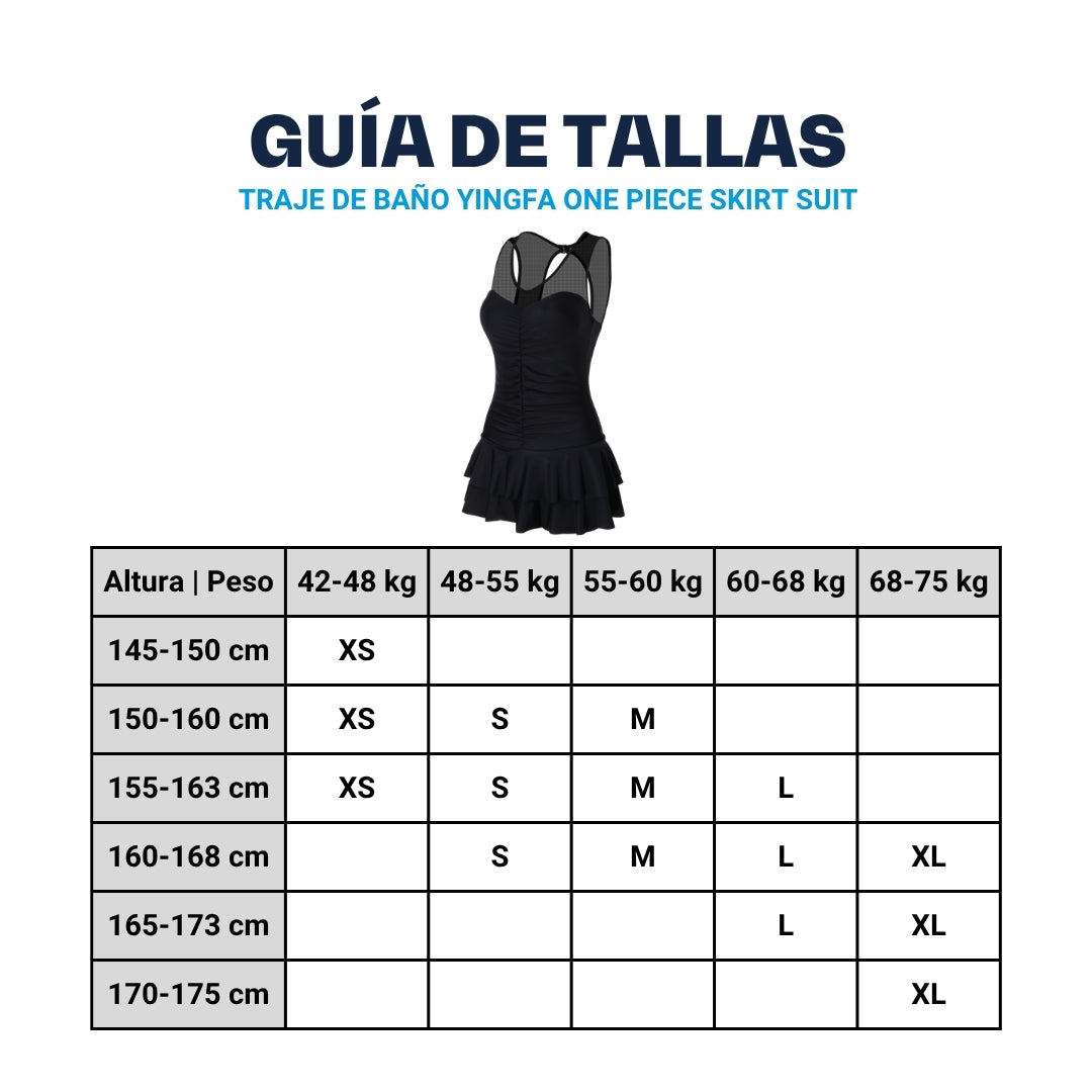 Traje De Baño YINGFA Skirt Suit Black