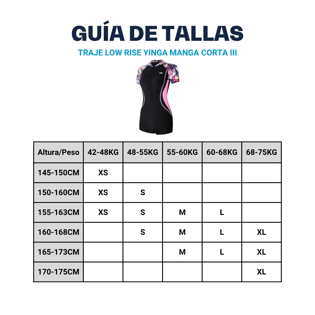 Traje De Baño YINGFA Low Rise Manga Corta III