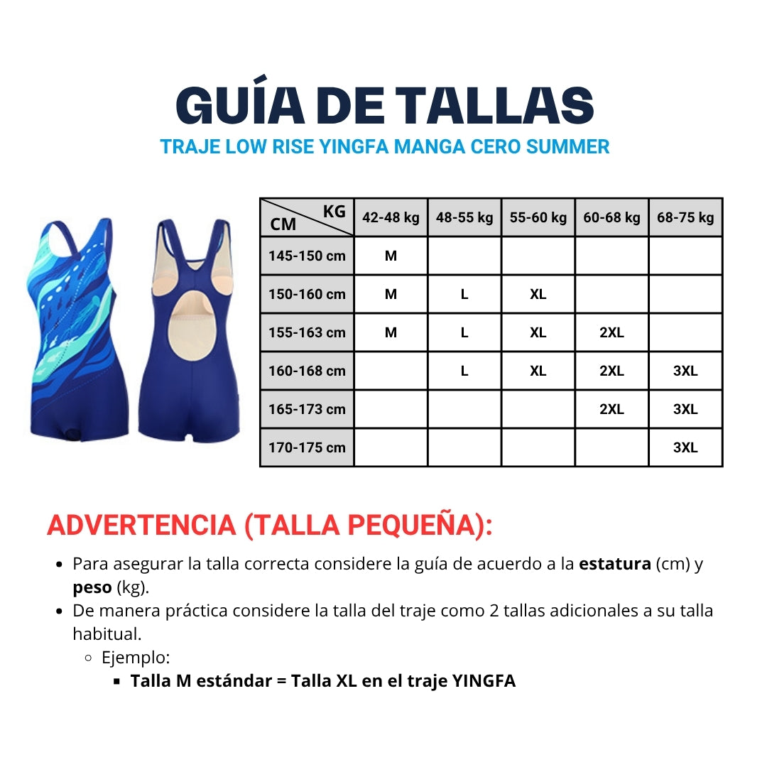 Traje Low Rise YINGFA Manga Cero Summer