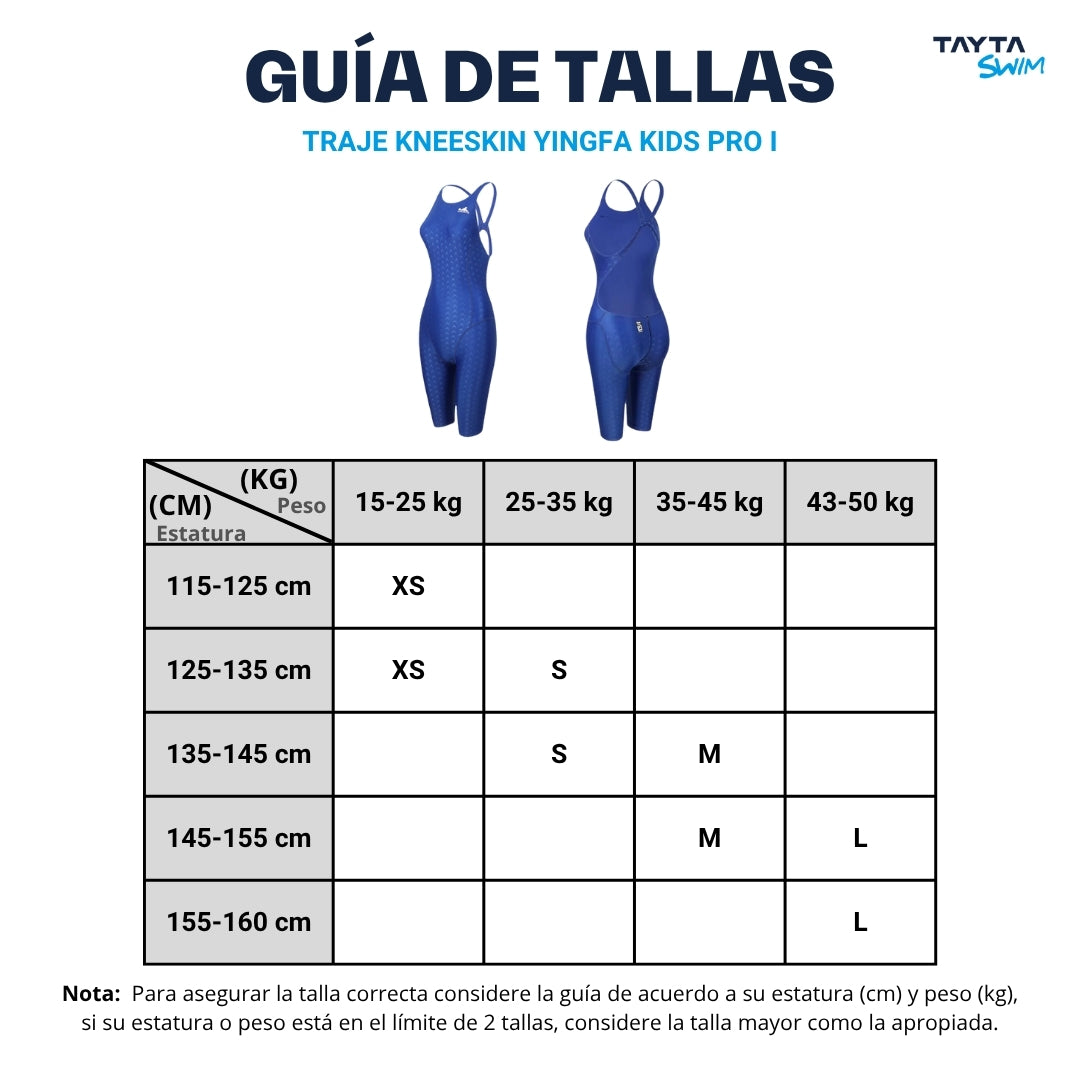 Traje Kneeskin Yingfa Kids Pro I Certificado Fina